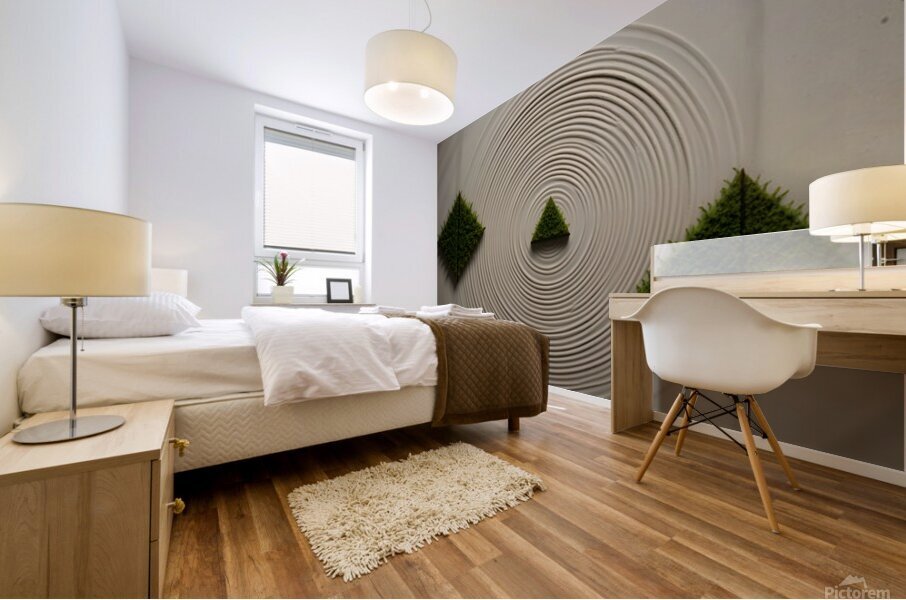 Zen Intersections: Moss & Circles Mural print