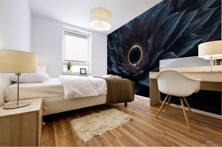 Eclipse Bloom: The Hidden Garden Mural print