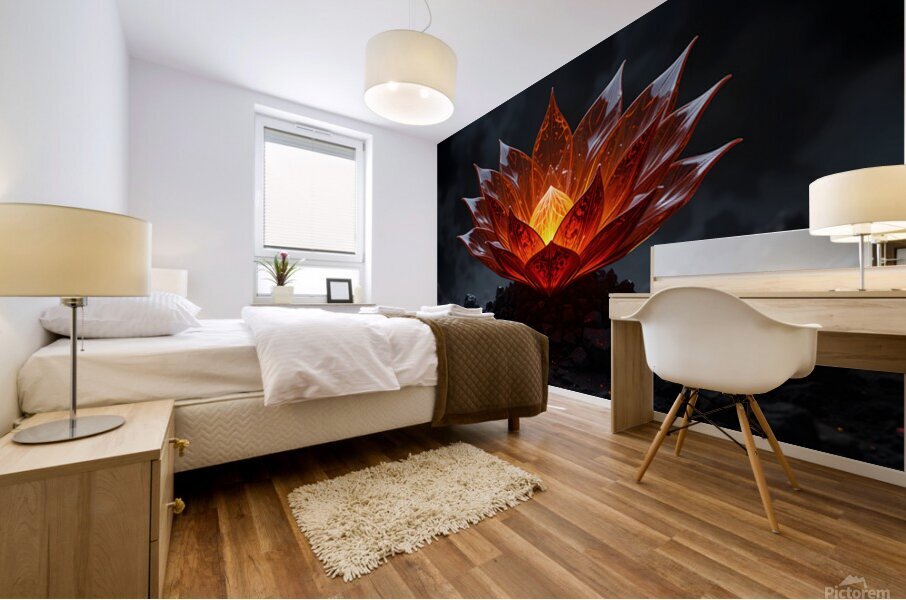 Phoenix Bloom: Fire from Ash Mural print