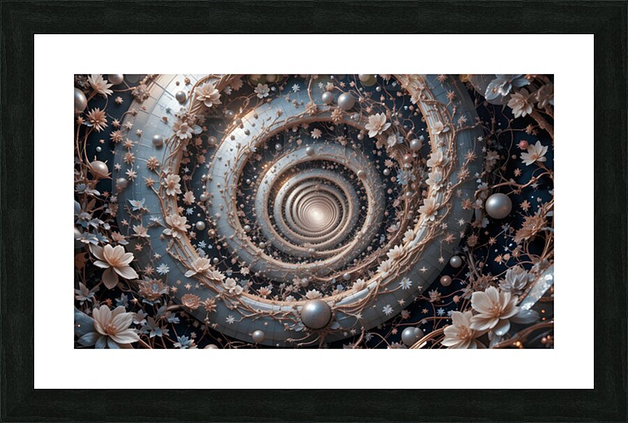 Celestial Bloom: The Floating Garden Picture Frame print