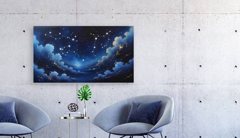 Starlit Reverie – Celestial Harmony in Ink & Light   by osboii ssousi