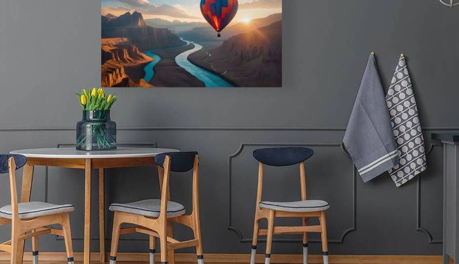 Soaring Serenity: A Balloon Above the Peaks by osboii ssousi
