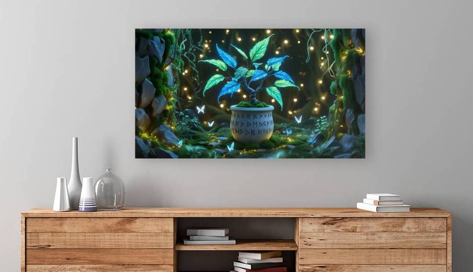 Enchanted Grove Spirit: Bioluminescent Forest Magic by osboii ssousi