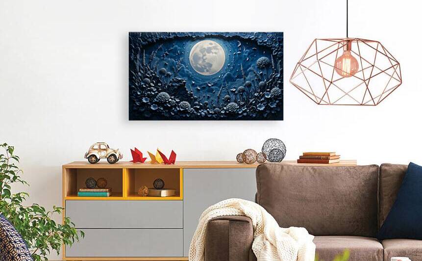 Moonlit Reverie: The Cliffside Garden by osboii ssousi