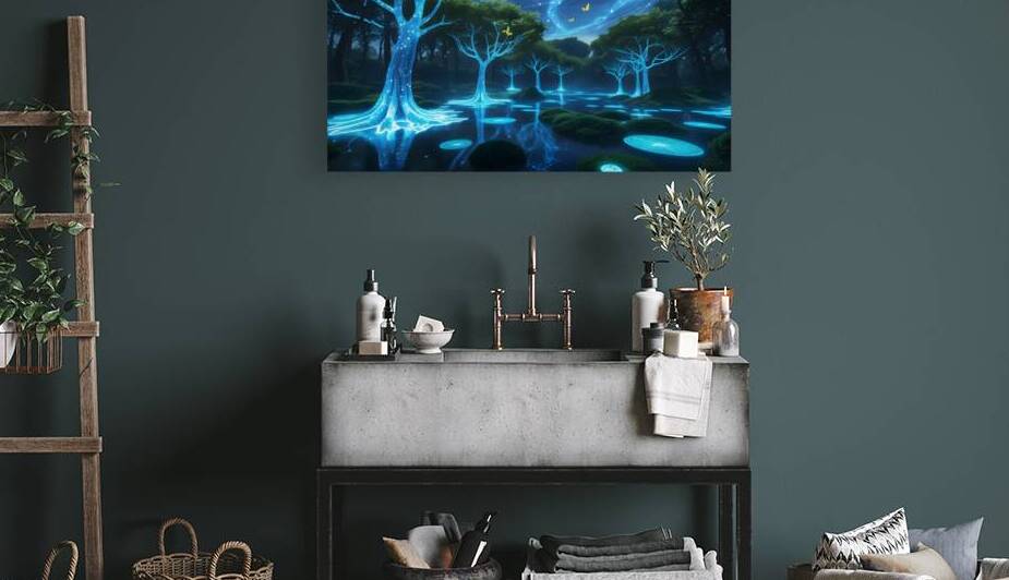 Luminous Cyber-Forest Sanctuary by osboii ssousi