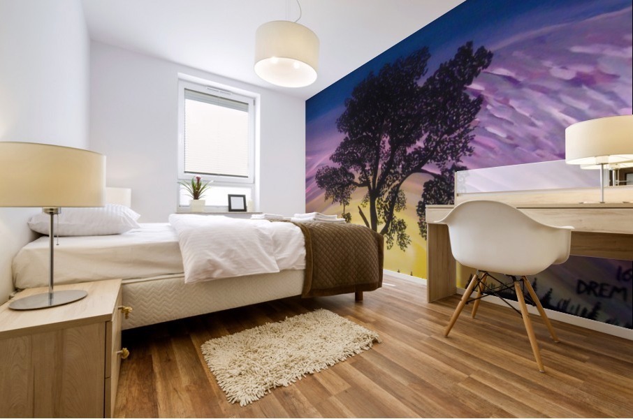 African Sunset Mural print