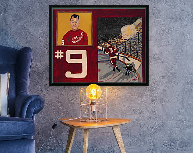 Gordie Howe Player Card Painting by lightsavour