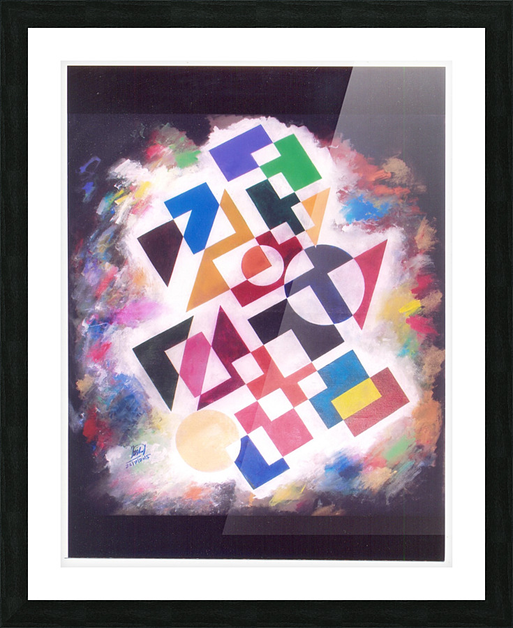 scan7 shapesindifferentcolours  Picture Frame print