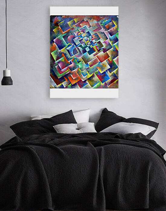 sc12 abstractpaintingsquar2 orange   by VishalsArt