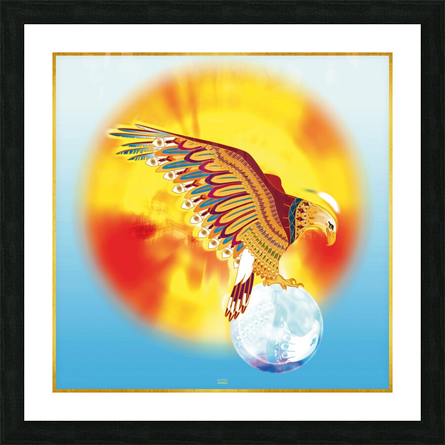 GOLDEN EAGLE LIGHT Picture Frame print