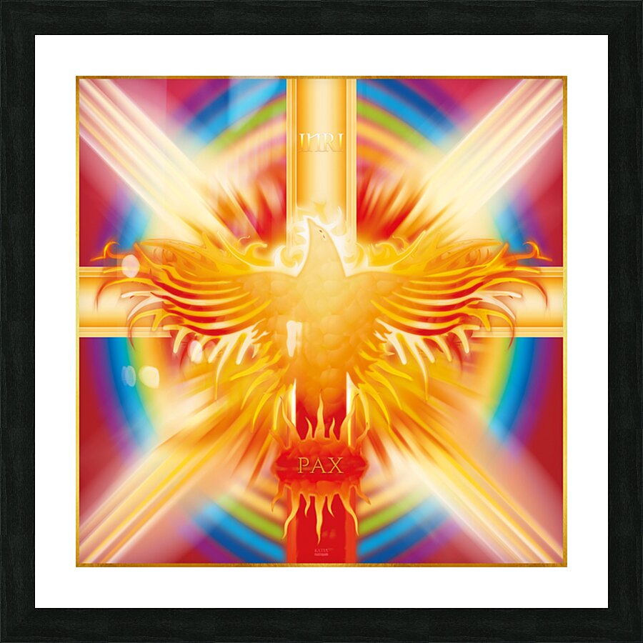 FIRE EAGLE Picture Frame print