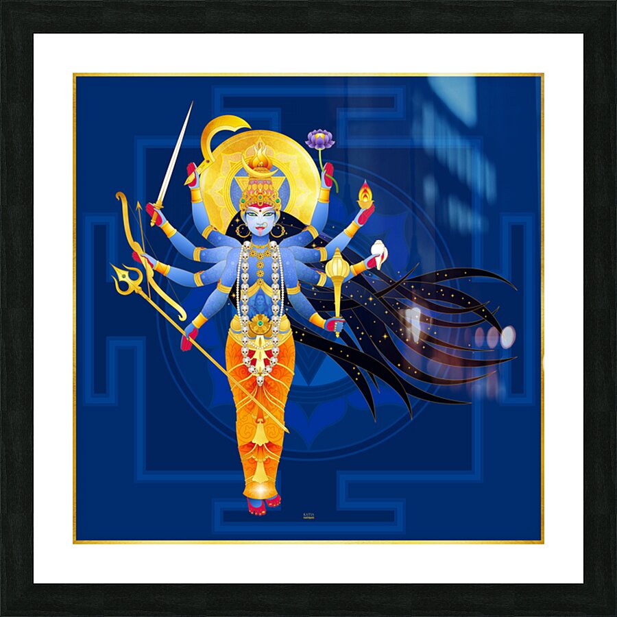 MAHA KALI BLU Picture Frame print