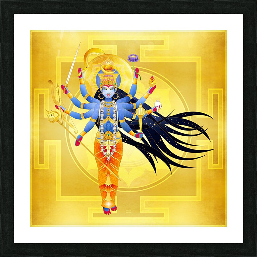 MAHA KALI GOLD Picture Frame print