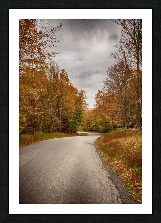 Tranquil Autumn Roads Sullivan County NY Picture Frame print