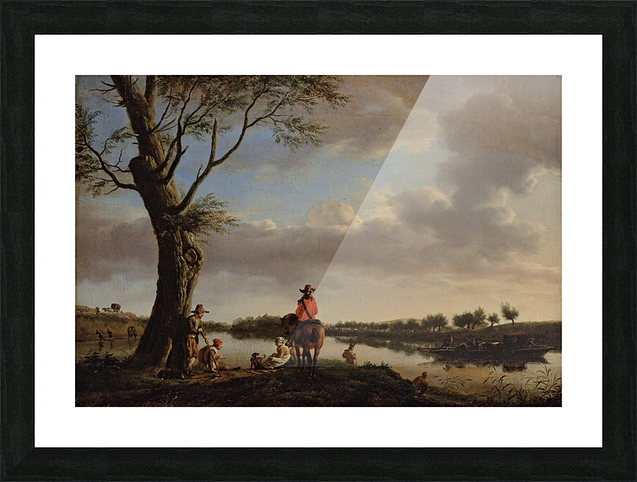 River Landscape Picture Frame print