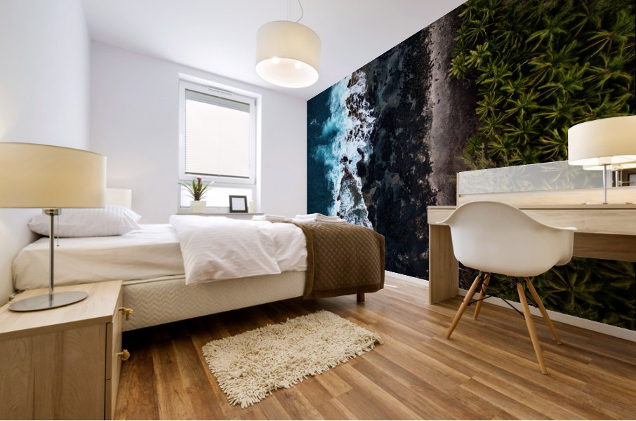Blue Meets Black Mural print