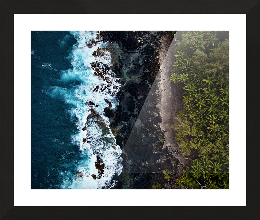 Blue Meets Black Picture Frame print