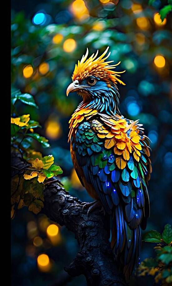 A colorful phoenix bird by Angham
