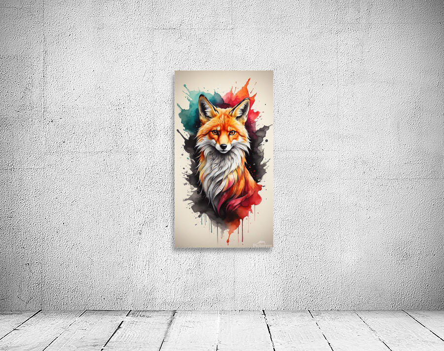 powerful colorful fox Wall Preview