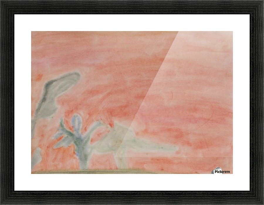 Red landscape Picture Frame print