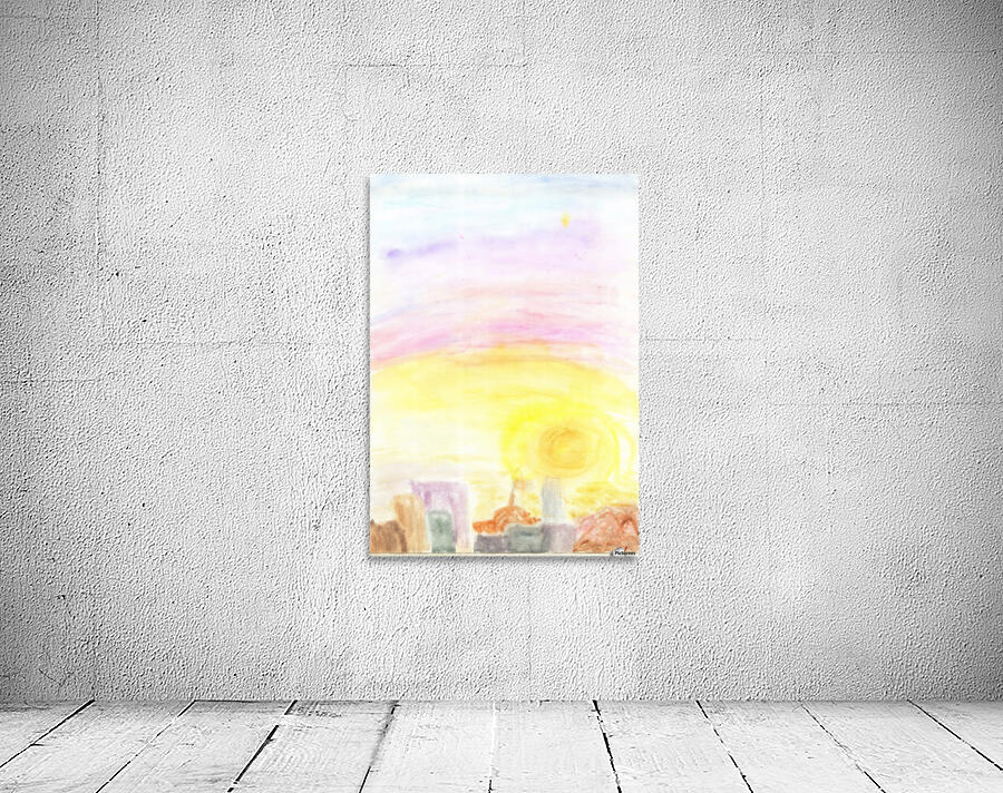 Sunset over the city Wall Preview
