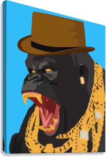 Gorilla gangster Canvas Print