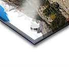 Fitz Roy Massif and Glacier Piedras Blancas behind explorers Acrylic print