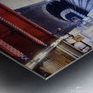 London Tube station tunnel with multiple tracks Metal print