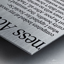 Bee on newspaper text Metal print