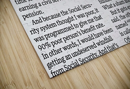 Bee on newspaper text Creative Endeavors - Steven Oscherwitz puzzle