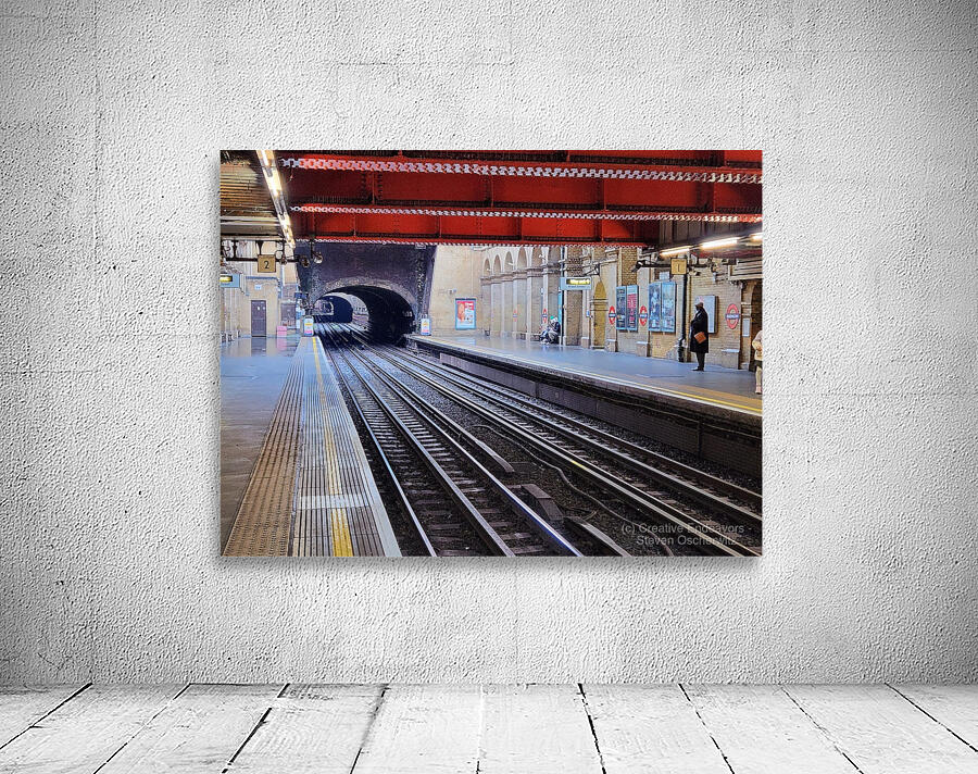 London Tube station tunnel with multiple tracks Wall Preview