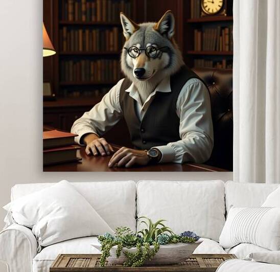  A wise and aged wolf anthropomorphized by JONASBEK