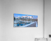 Bow River Fresh Snow and Moon Acrylic Print