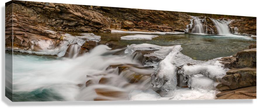 Sheep River Falls 3 Canvas Print