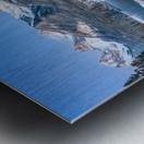 Bow River Fresh Snow and Moon Metal print