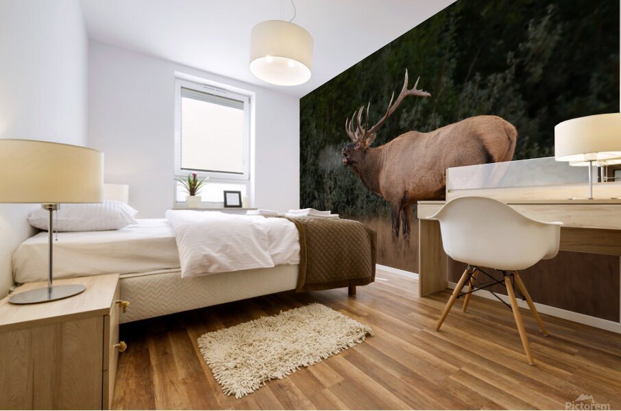 Bugling Elk Mural print