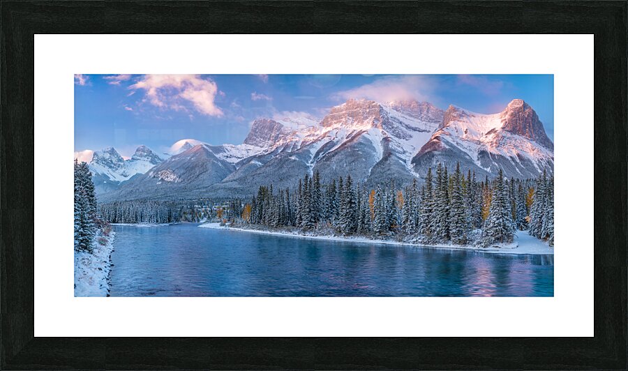 Bow River and Mountains Picture Frame print