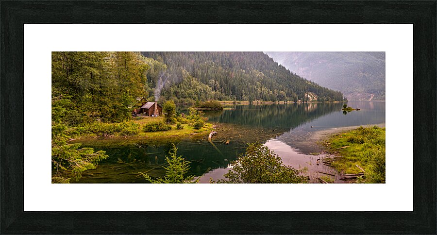 Cabin   3 Valley Lake Picture Frame print