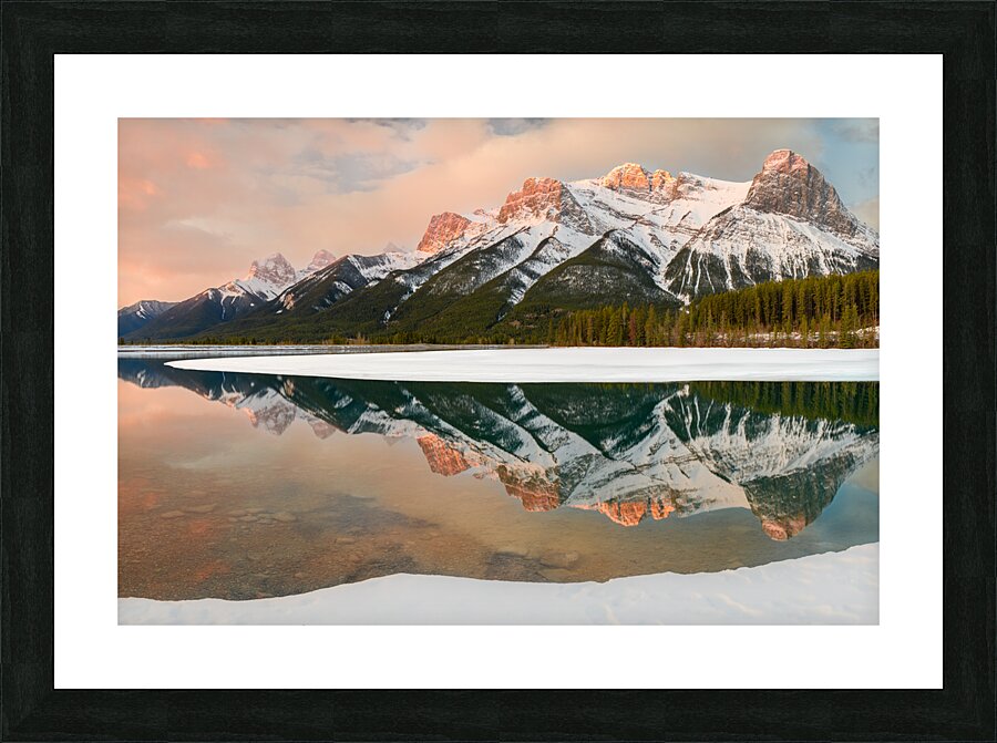 Canmore Mountain Reflection Picture Frame print