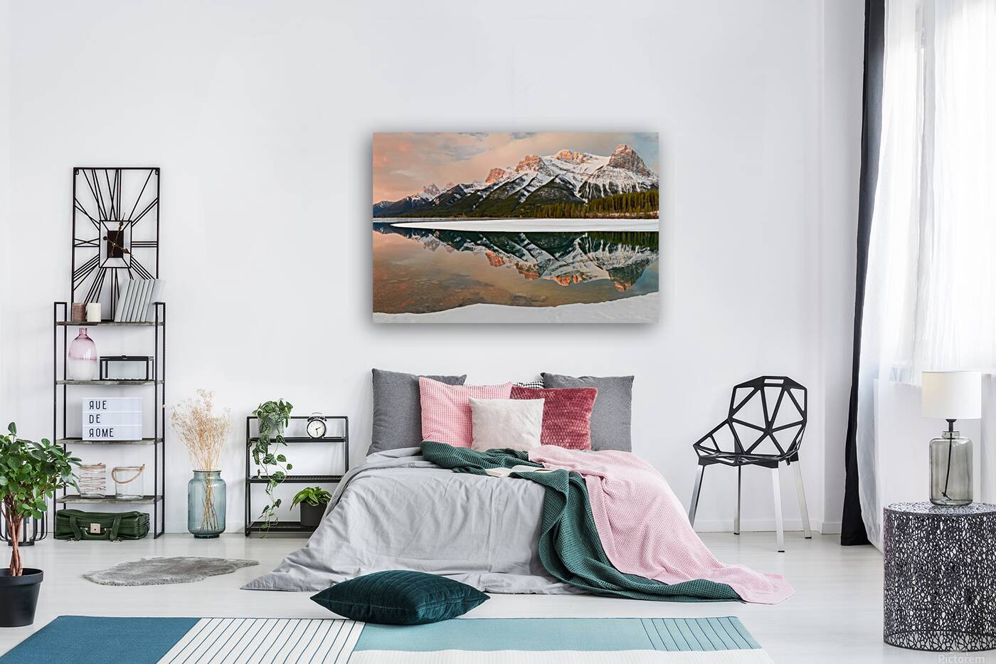 Canmore Mountain Reflection Reproduction