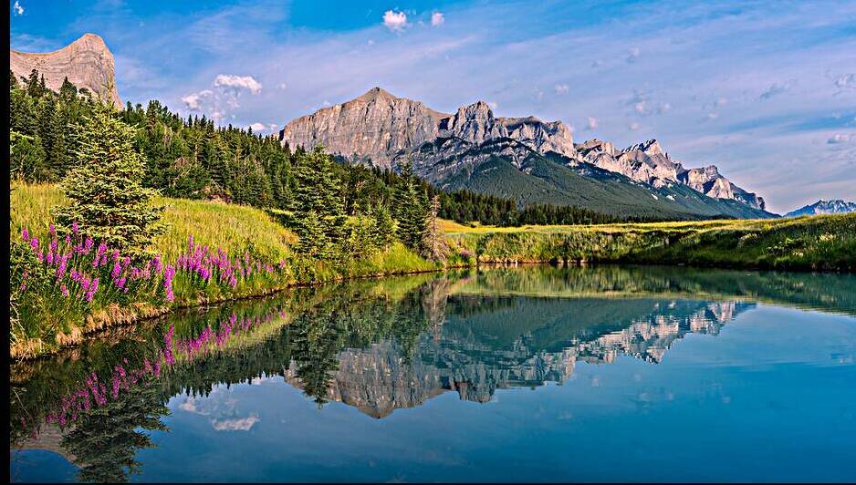 Sulfur Pond Mount Rundle by Jim Wiebe