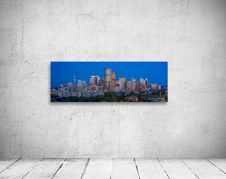 Calgary Lights Skyline Wall Preview