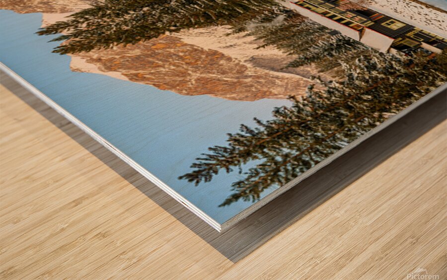 Bow River House Wood print