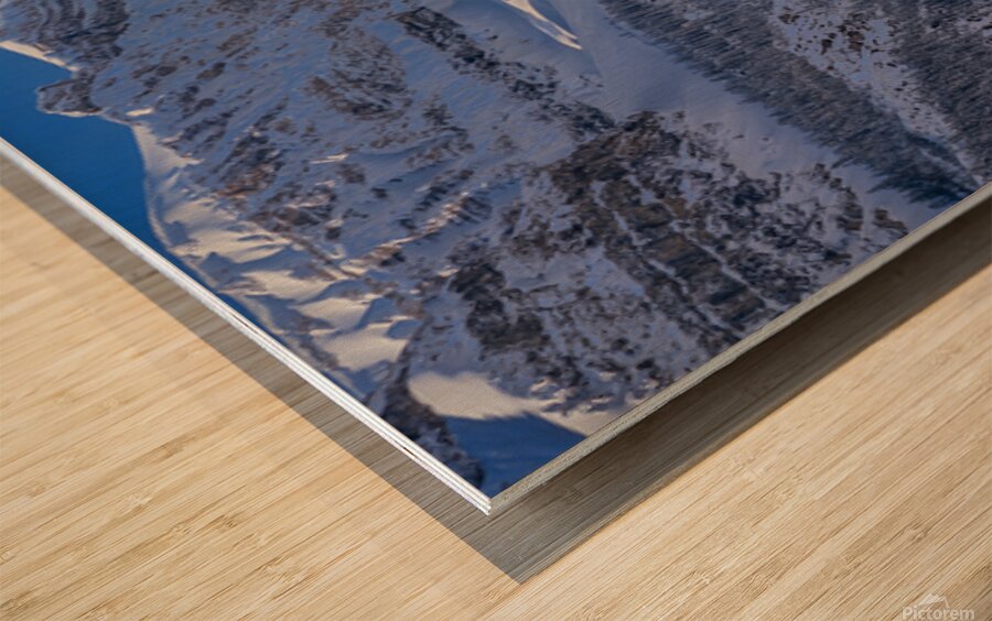 Boom Lake Winter Wood print