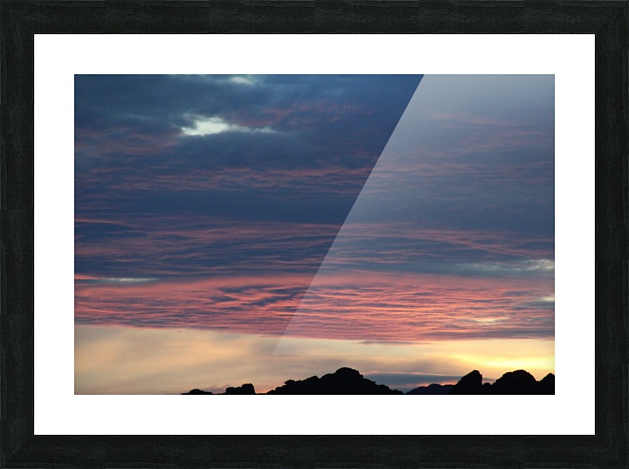 Sunset Mountains Picture Frame print