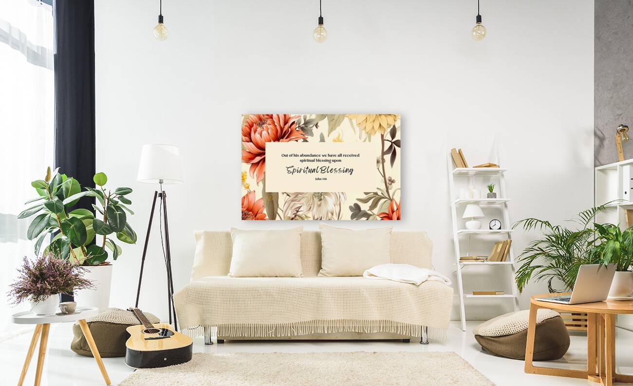 John 1:16 | Bible Verse Art | Wall Art Reproduction