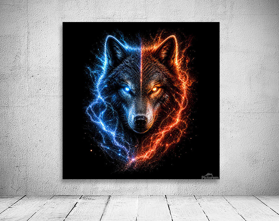 Dual Element Wolf – Fire & Ice Alpha Wall Preview