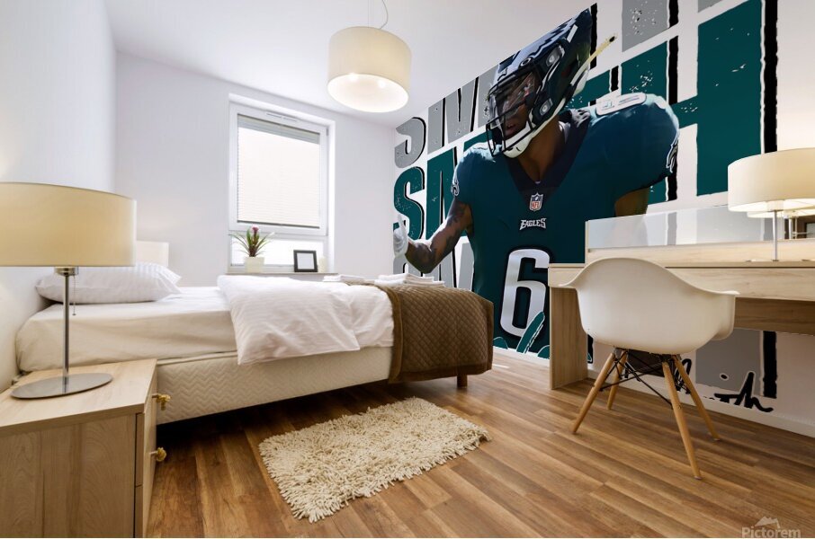 Vintage Devonta Smith 6 Philadelphia Eagles Mural print