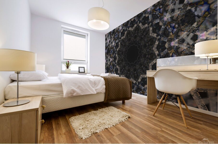 Black Bamboo Mural print