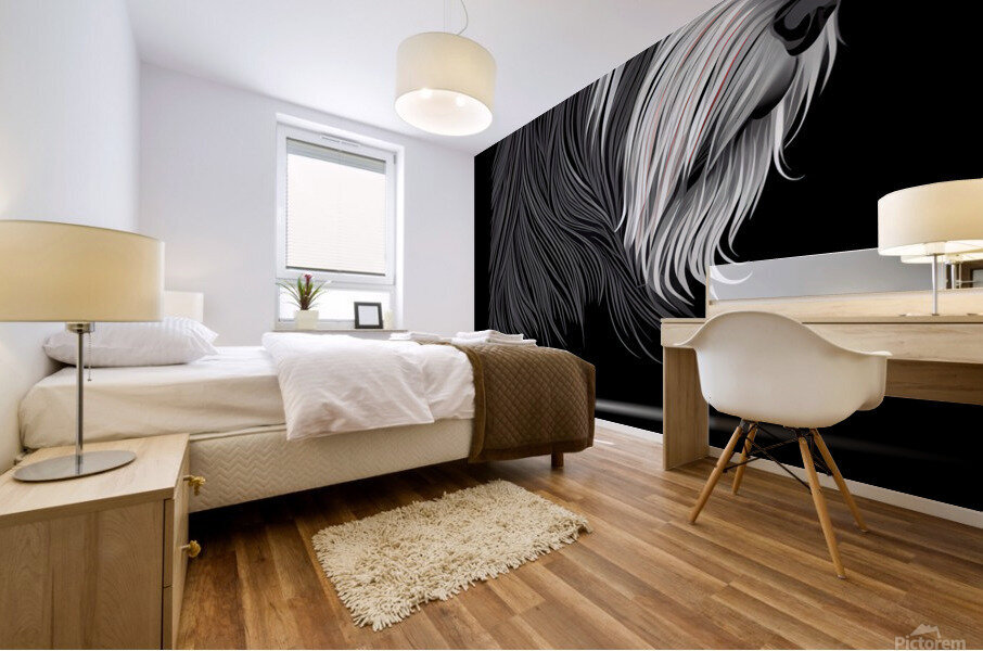 Bearded Collie Portrait Mural print